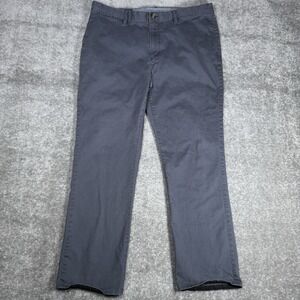 Wallin & Bros Pants Mens‎ 38x29 Gray Stretch Twill Trim Fit Chino Straight
